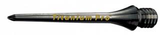 Hroty na šípky TARGET Titanium steel, kovové 26 mm, čierne, závit 2BA