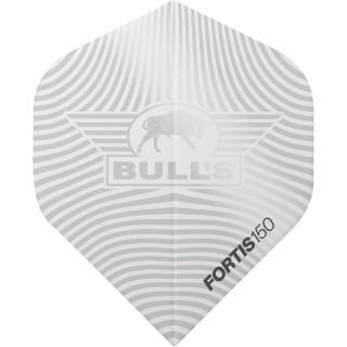 Letky na šípky Bull&#039;s Fortis štandardné, biele, 150 mikrónov