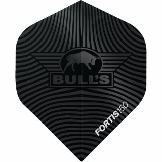 Letky na šípky Bull&#039;s Fortis štandardné, čierne, 150 mikrónov