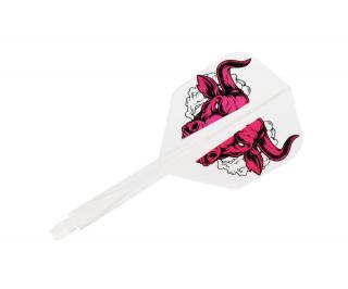 Letky na šípky Condor AXE Aussie Bull priehľadné, small letky a dlhé násadky
