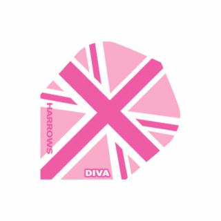 Letky na šípky Harrows Diva pink vlajka