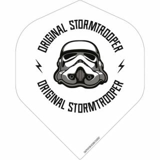 Letky na šípky Star Wars Original Stormtrooper biele s logom, No2, 100 mikron