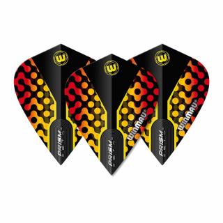 Letky na šípky Winmau Prism Alpha kite, žlté a červené