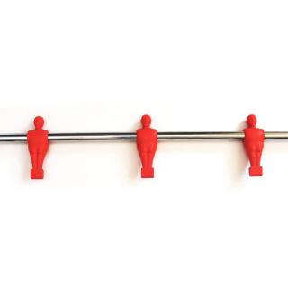 Náhradná tyč Sardi pre stolné futbaly, 3 červený hráči