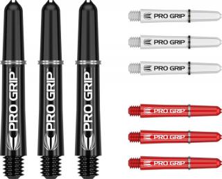 Násadky na šípky TARGET Pro Grip 34mm, čierne, biele, červené, multi-pack