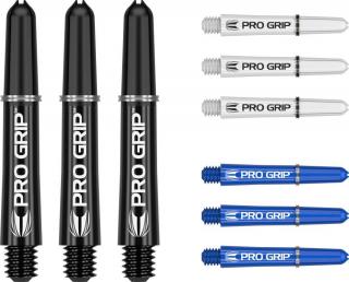 Násadky na šípky TARGET Pro Grip 34mm, čierne, biele, modré, multi-pack