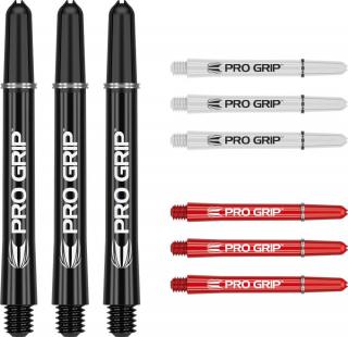 Násadky na šípky TARGET Pro Grip 48mm, čierne, biele, červené, multi-pack