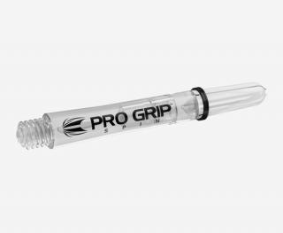 Násadky na šípky TARGET Pro Grip Spin otočné priehľadné, krátke, 34 mm, 9 ks