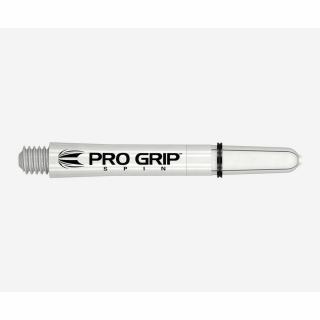 Násadky na šípky TARGET Pro Grip Spin stredné 41mm, biele, 9 ks