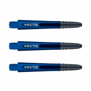 Násadky na šípky Winmau Vecta plastové s hliníkovým Topom, modré, intermediate