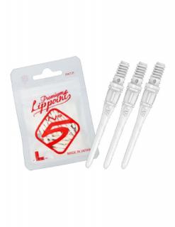 Plastové hroty na soft šípky L-Style Premium LipPoint biele No.5 závit, 30mm, 30ks