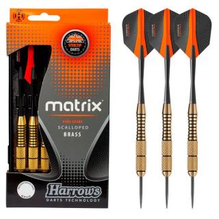 Sada steel šípok Harrows Matrix 22g K, brass