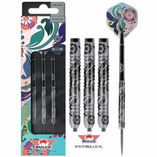 Šípky Bull&#039;s steel Flora Zina 23g, 80% wolfram