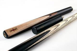Snookerové tágo Riley England 3/4 dvojdielne, krátky extender, puzdro 4UK