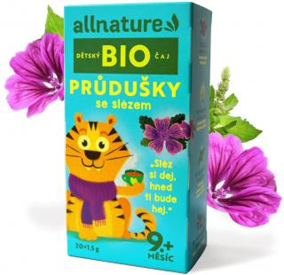 Allnature BIO Detský čaj Priedušky so slezom, 20 x 1,5 g