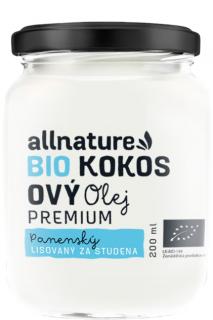 Allnature Kokosový olej panenský BIO, 200 ml