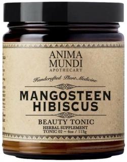 Anima Mundi Mangosteen Hibiscus, Mangostan a ibištek, prášok, 113 g
