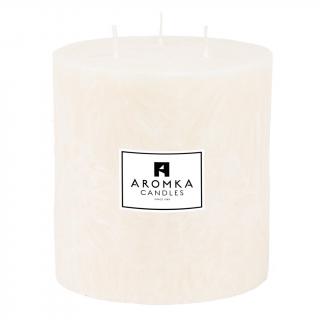 AROMKA Prírodná vonná sviečka palmová, Kvet Bavlny, Valec 3 knôty, priemer 11,4 cm, výška 12 cm
