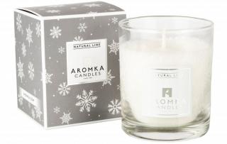AROMKA Prírodná vonná sviečka palmová, Vanilka, Vianočné balenie, Whiskovka, 250 ml