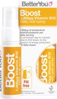 BetterYou Boost Vitamín B12 Oral Spray, Orálny sprej, 25 ml (192 strekov)