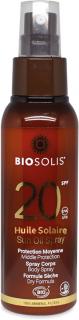 BIOSOLIS Opaľovací sublimačný olej SPF 20, 100 ml