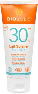 BIOSOLIS Opaľovacie mlieko SPF 30, 100 ml