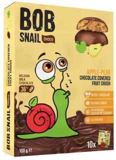 BOB Snail Ovocná pochúťka v mliečnej čokoláde - Jablko/hruška, 100 g