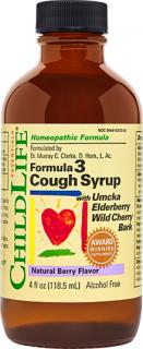 ChildLife Formula 3 Cough Syrup, Natural Bobule, 118 ml