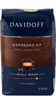 Davidoff Espresso 57 Dark & Chocolatey, zrnková káva, 100% Arabica, 500 g