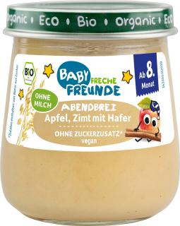 Freche Freunde BIO Detský príkrm - jablko, ovos a škorica, 120 g