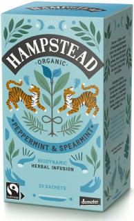 Hampstead Tea London BIO Mätový čaj bez kofeínu, 20 vrecúšok