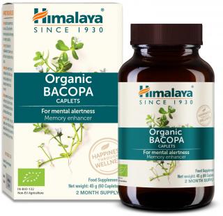Himalaya Organic Bacopa (Brahmi), BIO kombinácia byliny a extratu, 750 mg, 60 tabliet