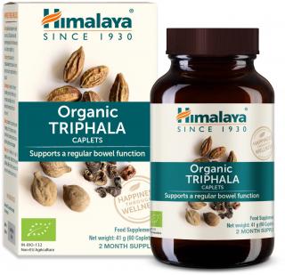 Himalaya Organic Triphala, BIO kombinácia extratov Amly, Behady a Herady, 688 mg, 60 tabliet
