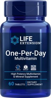 Life Extension One Per Day Multivitamín, 60 kapsúl