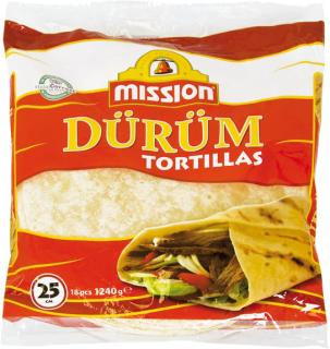 Mission Tortillas Dürüm, 25 cm, 18 ks, 1240 g