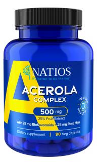 NATIOS Acerola Complex, 500 mg, 90 vegánskych kapsúl