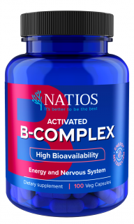 NATIOS Activated B-Complex, Aktívne formy vitamínov B, 100 vegánskych kapsúl