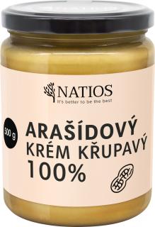 NATIOS Arašidové maslo, Chrumkavé, 500 g
