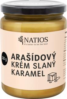 NATIOS Arašidové maslo Slaný karamel, 330 g