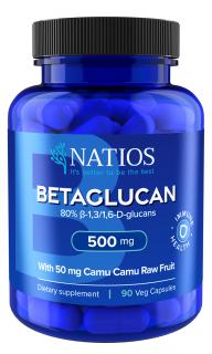 NATIOS Betaglucan, Betaglukány s Camu Camu, 500 mg, 90 vegánskych kapsúl
