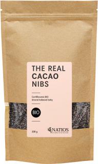 NATIOS BIO Theobroma cacao, Drvené Kakaové Bôby RAW, 200 g