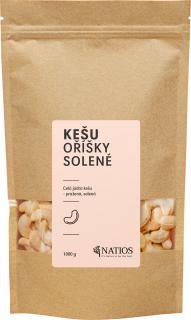 NATIOS Kešu oriešky natural ww320, Pražené, Solené, 1000 g