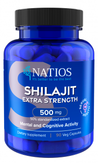 NATIOS Shilajit Extract, 500 mg, Extra Strength, 90 vegánskych kapsúl