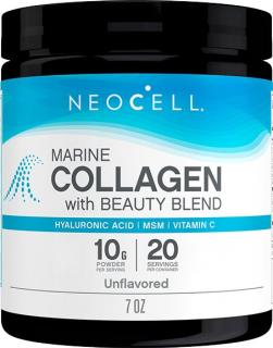 Neocell Marine Collagen with Beauty Blend, Morský kolagén, Neochutený, 200 g