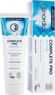 Nordics Zubná pasta Complete Pro, Aloe, šalvia a granátové jablko, 75 ml