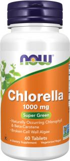 NOW FOODS Chlorella, 1000 mg, 60 tabliet