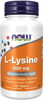 NOW FOODS L-Lysine, 500 mg, 100 tabliet