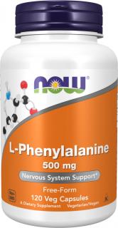 NOW FOODS L-Phenylalanine, 500 mg, 120 rastlinných kapsúl
