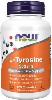 NOW FOODS L-Tyrosine, 500 mg, 120 kapsúl