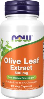 NOW FOODS Olive Leaf Extract, 500 mg, 60 rastlinných kapsúl